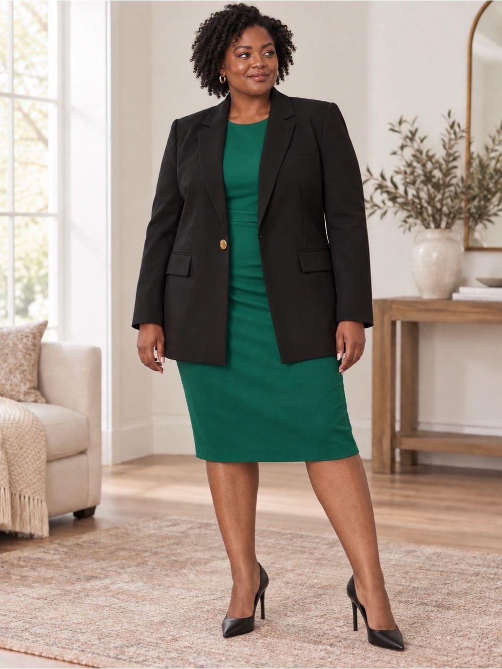 Calvin Klein Black Blazer Size 14W